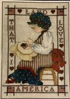 VTG America ~Santa’s Better Half ~ Patriotic Cross Stitch Kit ~ Alma Lynne HTF! — photo 2