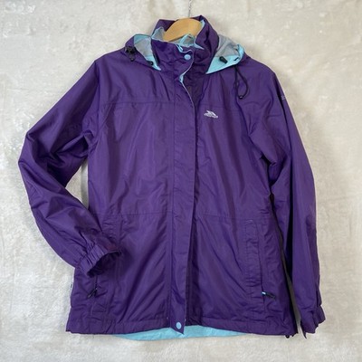 Trespass Jacke Gr. L 14 16 lila Tres-Shield wasserdicht Outdoor Full Zip