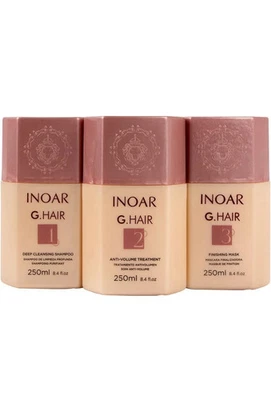 Inoar G Hair Keratin Smoothing System Set 3 steps - 250ml