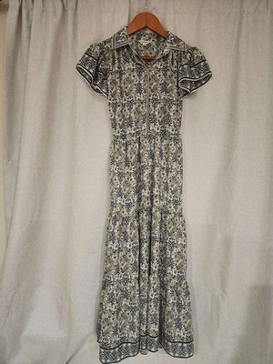 Max Studio - London Floral Shirt Dress Button Front Collared Flutter Sleeve XS