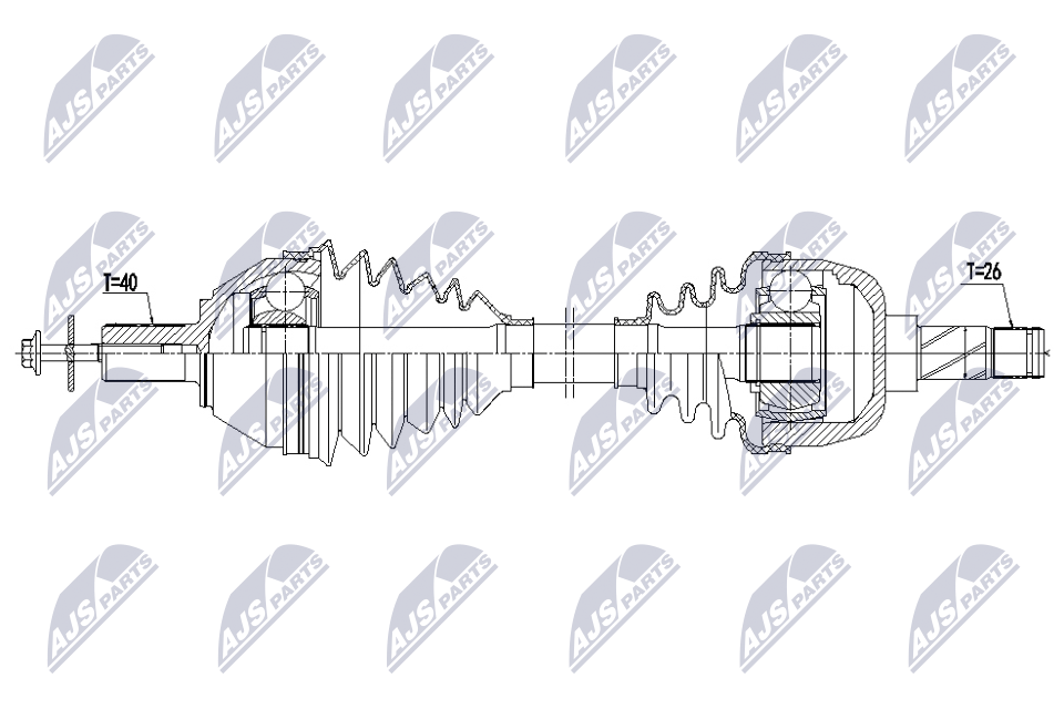 Gimbals Driveshaft Front Left For Ford Mondeo IV S-MAX 36000158 - Image 7