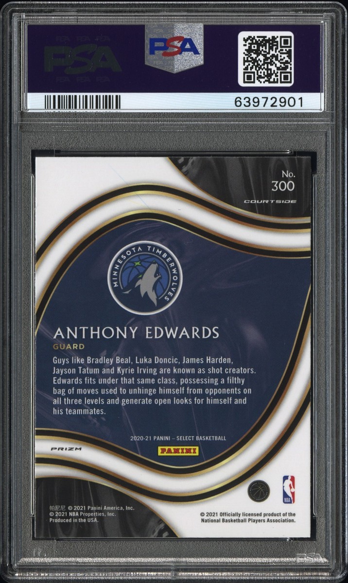 2020 PANINI SELECT ELEPHANT PRIZM #300 ANTHONY EDWARDS PSA 10 | eBay