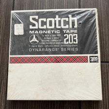Vintage Sealed Scotch Magnetic 7" Reel to Reel Tape 203 Dynarange 1/4" x 1800'