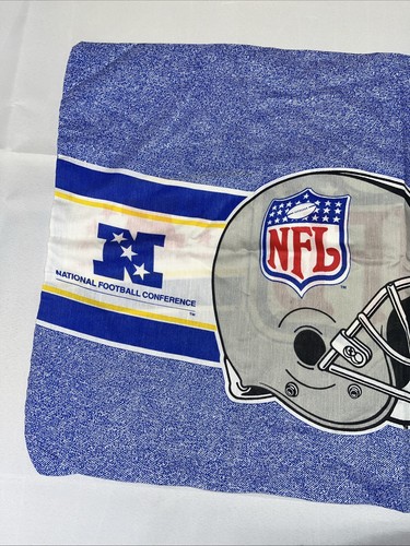 Vintage NFL Pillow Case Reversible AFC NFC Football Standard Size Made In USA - Picture 5 of 6