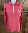 New Women’s Philadelphia Phillies SGA Quarter Zip Women’s Pullover Shirt Sz L