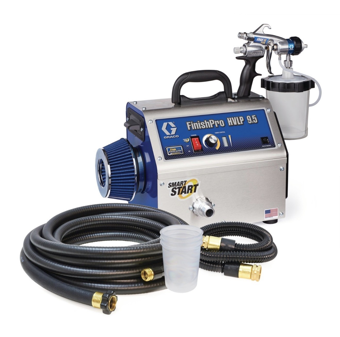 Graco 17N267 Hvlp Paint Sprayer, 4 Stages, 1 Qt. Tank