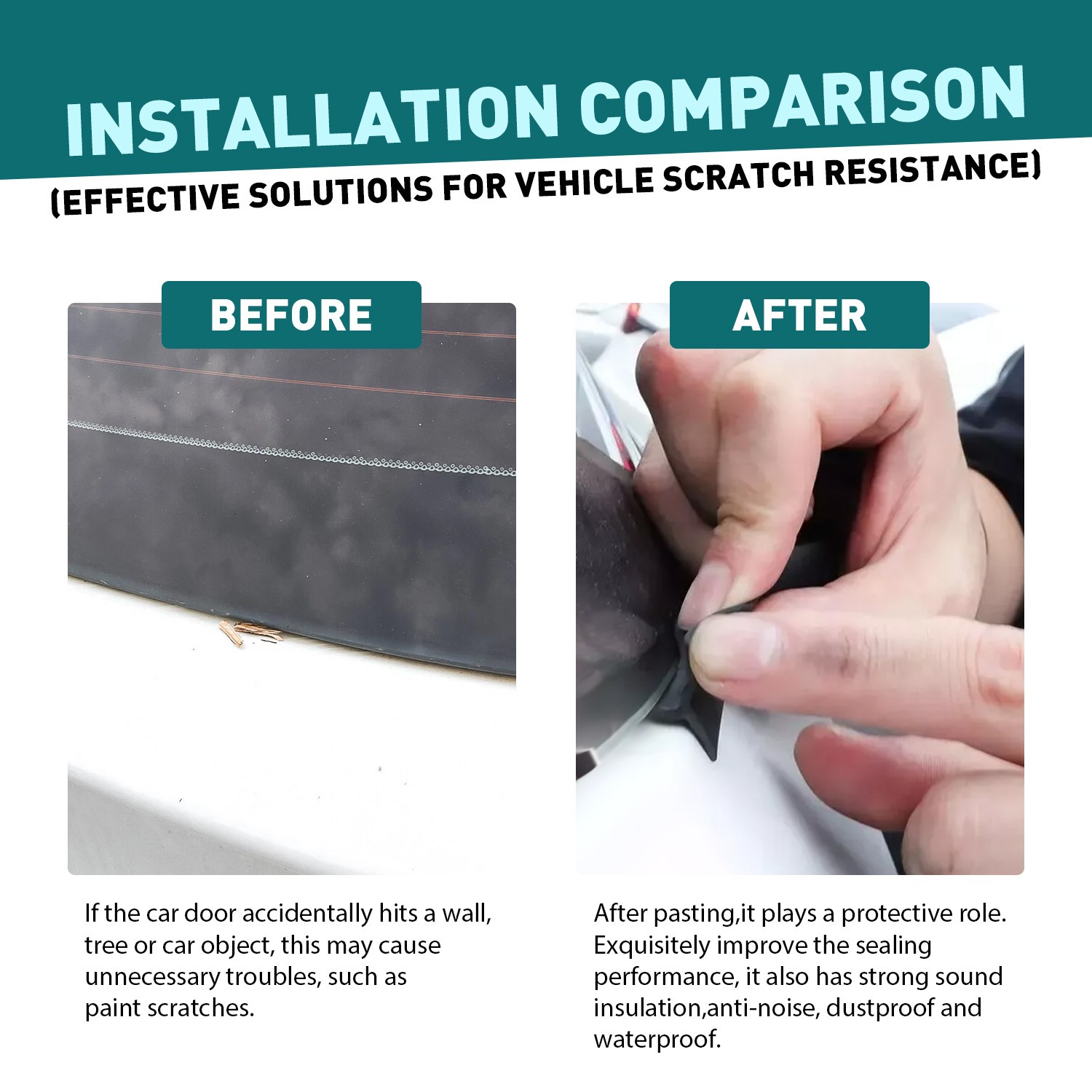 5M T-Shape Rubber Car Door Sealing Strip Hood Trunk Edge Weatherstrip Soundproof