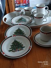 Weihnachtskaffeeservice 6-teilig mit Deko