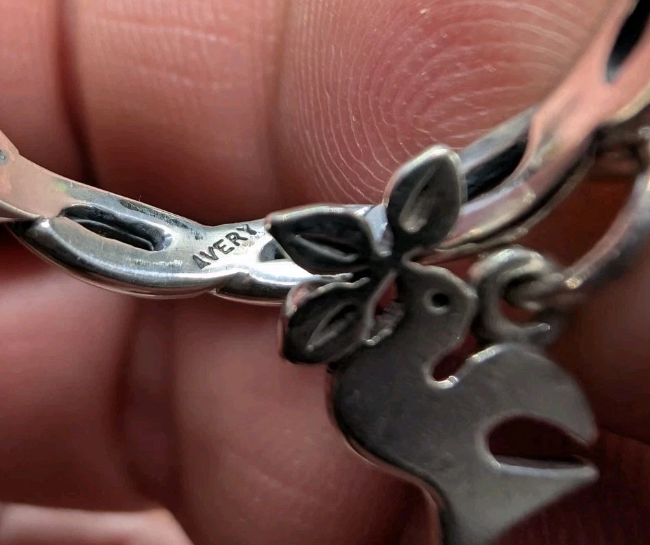 Anillo retorcido colgante James Avery La Paloma pájaro retirado talla 7 3/4 raro Foto 3 de 3