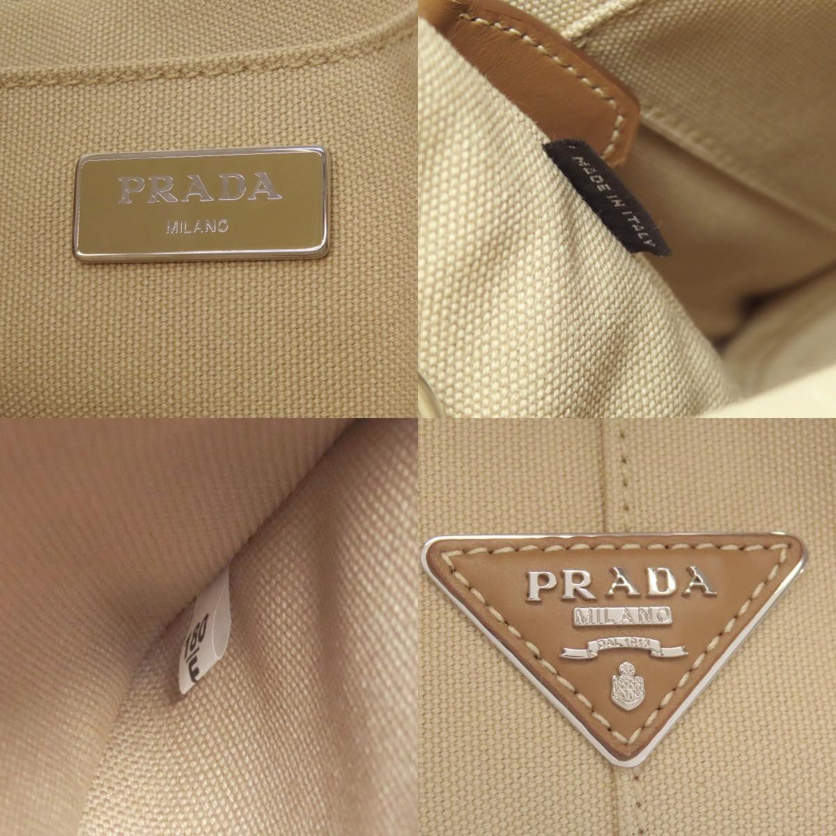 PRADA 1BG439 Canapa Prume 2WAY Handbag Canvas Ladies Used from japan thumbnail 6