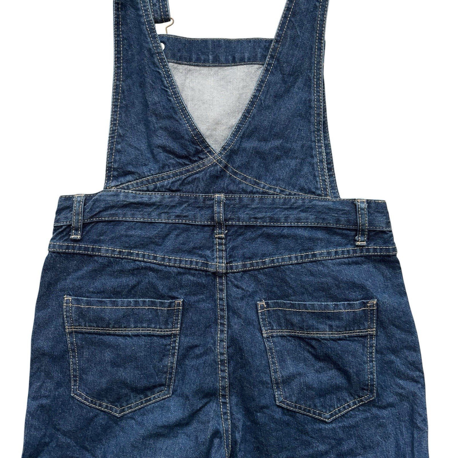 Vintage Womens Dungarees 90s Y2K Blue Denim Retro 8 - 10 image 4