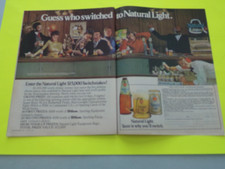 1980 Natural Light Beer Ad Mickey Mantle-Joe Frazier-Walt Frazier