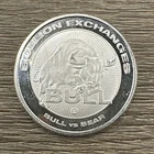 (P) Rare Bear Vs Bull Bullion Exchange Coin 1 Troy Ounce .999 Fine Silver