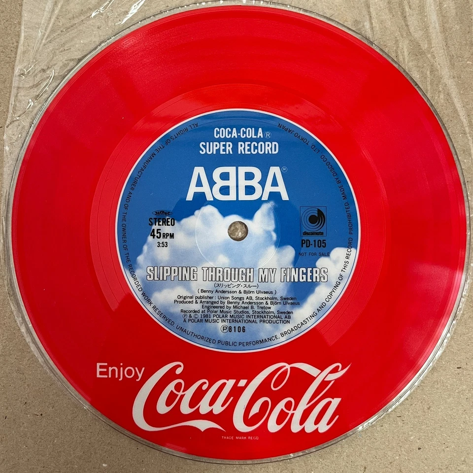 ABBA Slipping Through My Fingers Discomate PD-105 1981 Japan EP Promo  Coca-Cola - Image 4 of 4