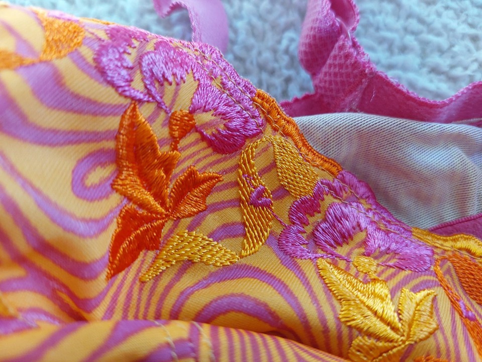 Orange and pink Freya bra size 36F VGC eBay