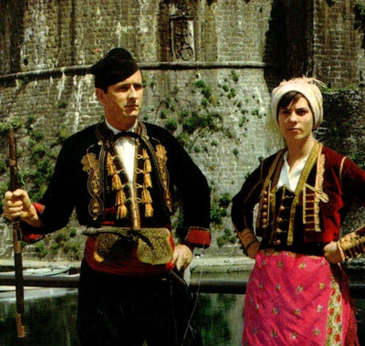 Vintage Postcard National Costyume Boka Kotorska Balkan Yugoslavia