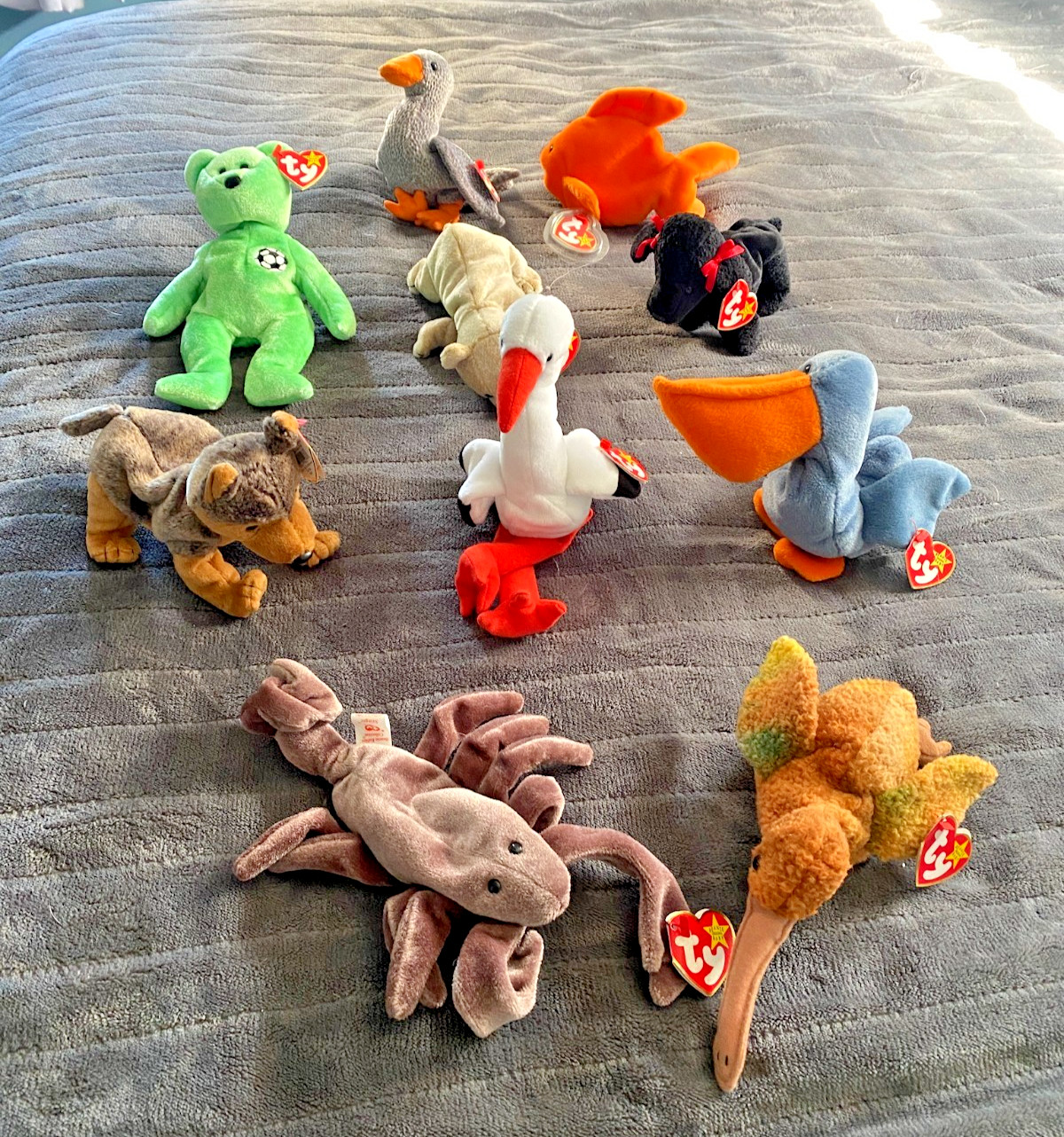 Ty Beanie Babies Lot 10 Honks Goldie Stilts Sarge GiGi Stinger