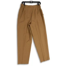 NWT Field Manor Women's Brown Slash Pocket Straight Leg Classic Dress Pants 12