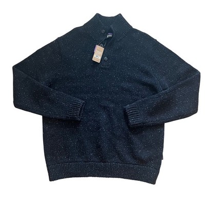 Patagonia Off Country Henley Sweater Mens Lrg Black Flecked Pullover 50595 FA18
