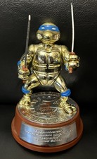 1992 Playmates TMNT Teenage Mutant Ninja Turtles Leonardo Gold 5th Anniversary