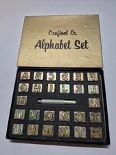 Craftool Co 3/4" Alphabet Stamp Leather Art Tools Stamps Complete Set 8138