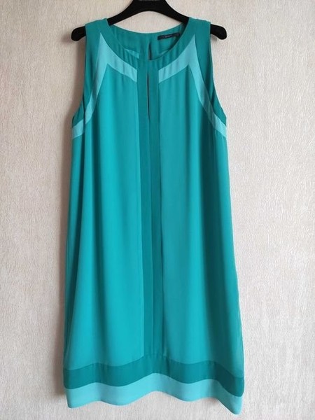 Women Seventy Dress Green Chiffon 40