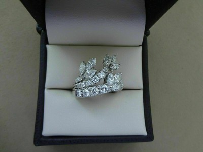 Women's Unique Designer Ring With White Round & Marquise CZ In 935 Silver