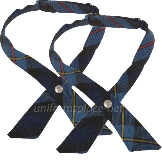 2 Cross Ties French Toast Girls Adjustable Solid Color, Plaid Cross Tie