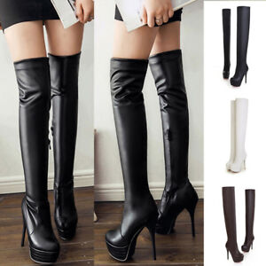 plus size knee high heel boots