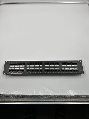 Leviton 48-Port CAT5 T568B Category 5 Patch Panel Wired 19'' Rackmount