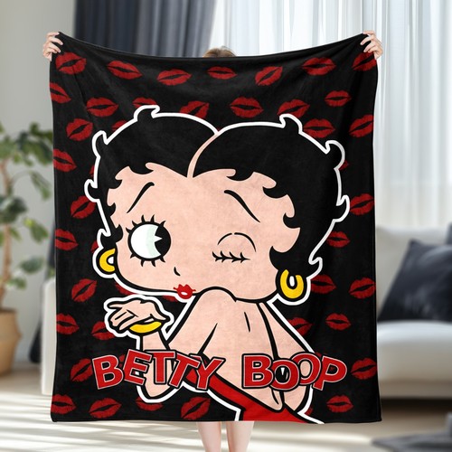 Personalisierte Betty Boop Wohndecke 50x60 60x80 Fleece Decken nach Maß