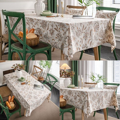 Tablecloth Rectangle Table Cloth Covers Kitchen Cafe Dinner Tableware Home Decor - Bild 1 von 23