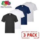 3 PACK MEN'S FRUIT OF THE LOOM PLAIN HEAVY COTTON BLANK T SHIRT TEE'S T-SHIRT