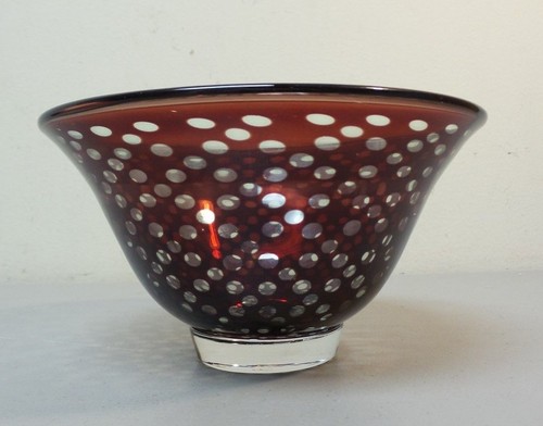 mid-century orrefors sweden edward hald graal internally