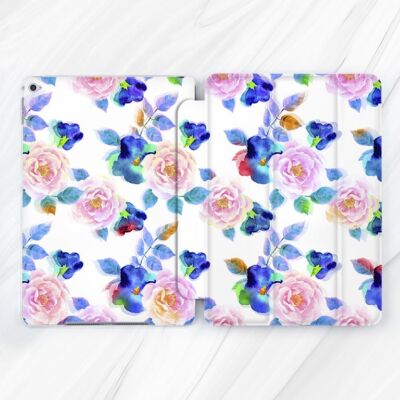Watercolor Rainbow Flowers Case For iPad 10.2 Air 13 Pro 9.7 Pro 11 12.9 Mini 7