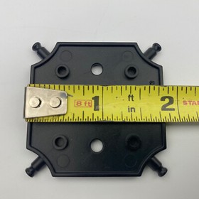 4 Micro Knex Panels Black Square Base Plates - Rare Mini K'nex Parts