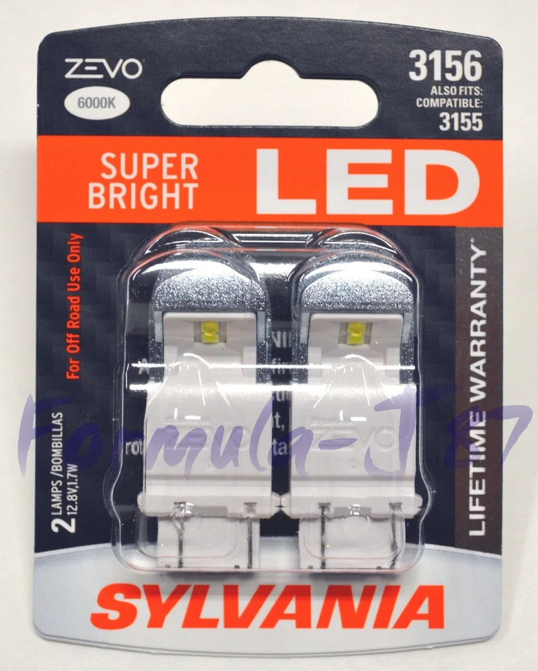 Sylvania ZEVO LED Light 3156 White 6000K Two Bulbs Back Up Reverse Replace Lamp - Image 2 of 4
