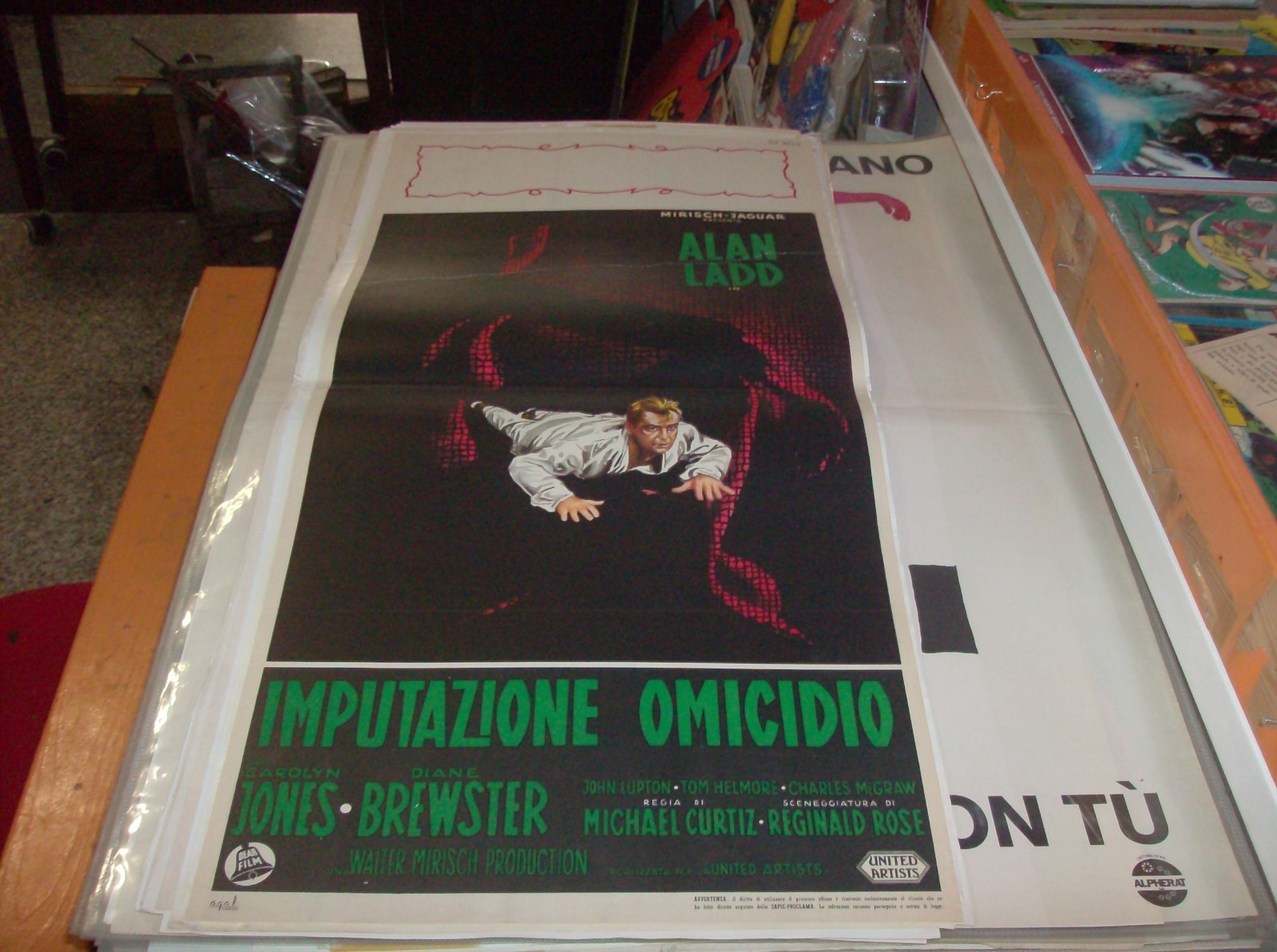 Locandina originale film Imputazione omicidio (1959) - Regia di Michael Curtiz