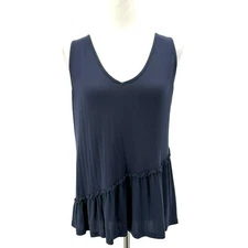 Dolan Left Coast Collection Blue V-Neck Tank Top Womens Small