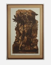 Dick Swift Large Color Viscosity Etching! Stanley Hayter! " First Born”