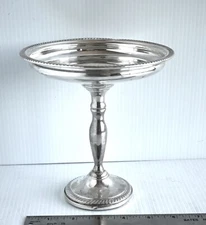 Vintage M. Fred Hirsch Co. Sterling Weighted Compote Bowl #445 Crafted in USA