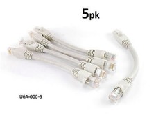 5-PACK 6" CAT6a 10 Gigabit Intellinet UTP RJ45 Ethernet Network Cable - U6A-000