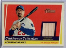2016 Topps Heritage Baseball Clubhouse Collection Adrian Gonzalez BAT DODGERS
