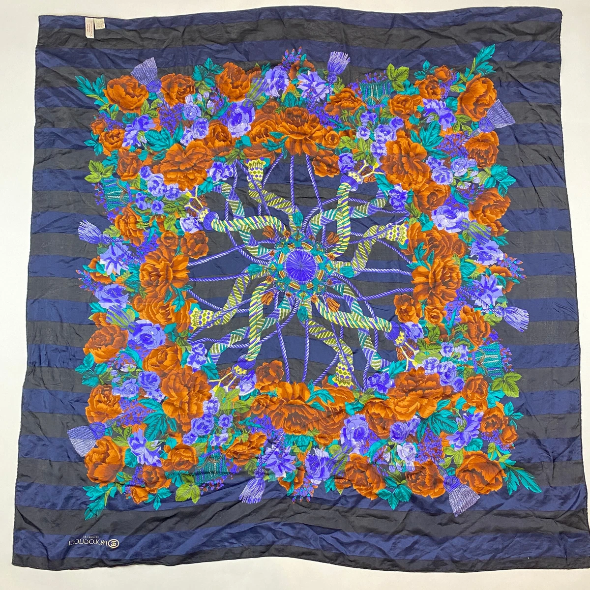 Sam Whan Designed by Paolo Gucci 100 Silk Scarf 40x40 eBay