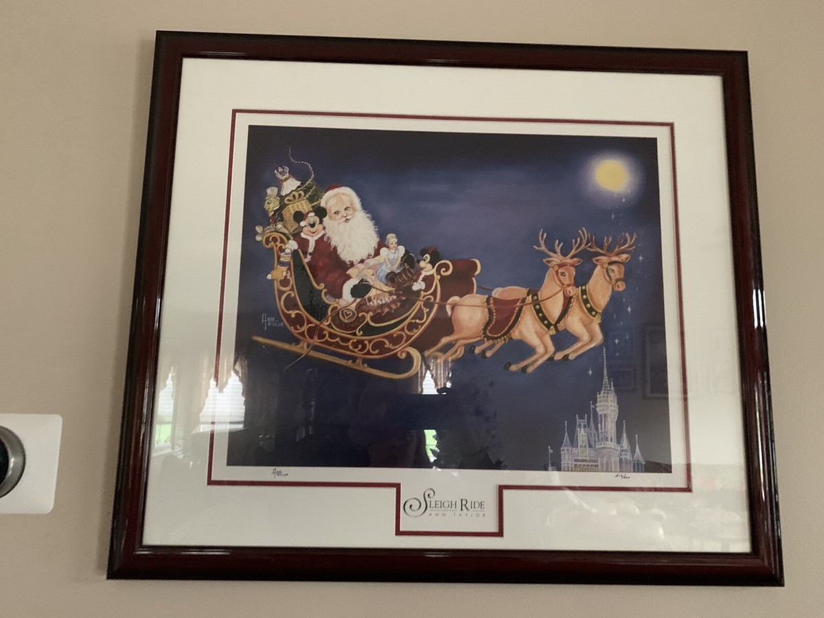 Disney “Sleigh ride” Limited Ed Signed Lithograph Ann Taylor