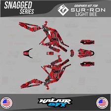 Graphics Kit for Surron Light Bee (All Years)  Snagged Series - Red