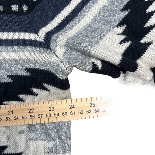 American Eagle Aztec Knit Hooded Sweater Southwest Size XL Hoodie Western - Picture 7 of 9