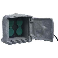 Steinsteckdose Gartensteckdose 4-Fach AußEnsteckdose Steckdose Steinoptik Ip 44