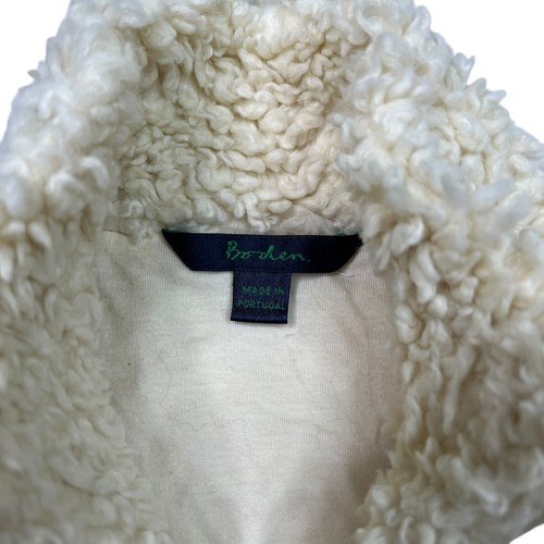 Boden Sherpa Full Zip Fuzzy Teddy Vest White Cream Womens S Small - 第 4/6 張圖片