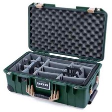 Trekking Green  Tan Pelican 1535 case with grey CVPKG dividers.